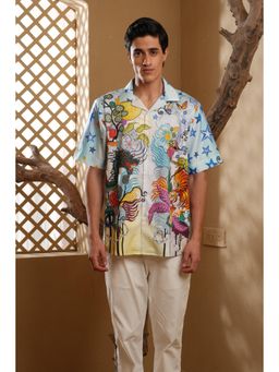 Loudless - Breath Cuban Collar Multi-Color Printed Shirt