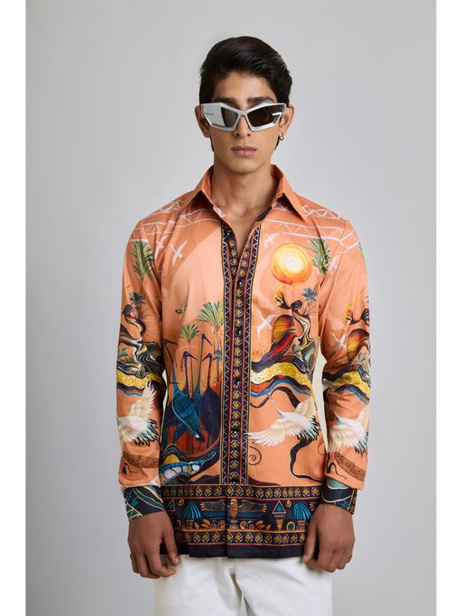 Loudless Sphinx Printed Multi-Color Shirt