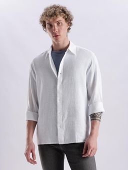 Calvin Klein - Solid Regular Fit Linen Shirt