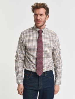 GANT - Mens Multicolor Button Down Collar Regular Fit Twill Shirt