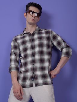 CRIMSOUNE CLUB - Mens Multi Color Checked Pure Cotton Shirt