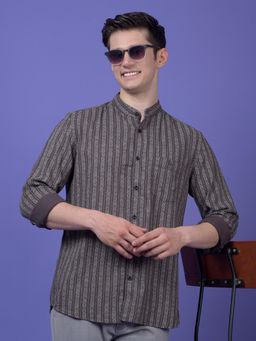 CRIMSOUNE CLUB - Mens Blue Vertical Stripes Shirt
