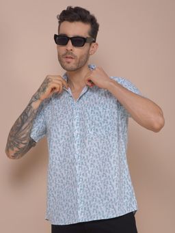CRIMSOUNE CLUB - Mens White Printed Shirt