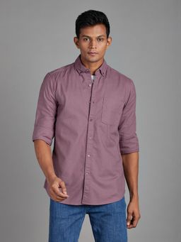 Reid & Taylor - Mens Wear Purple Solid Shirt