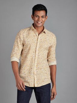 Reid & Taylor - Mens Wear Gold Floral Shirt