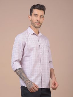 CRIMSOUNE CLUB - Mens Pink Checked Pure Cotton Shirt