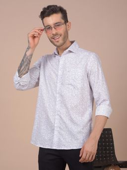 CRIMSOUNE CLUB - Mens Purple Printed Shirt