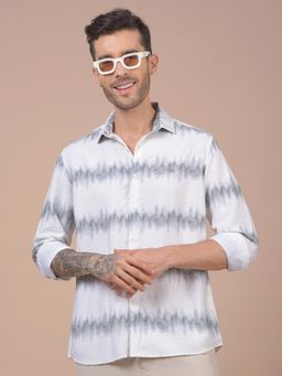 CRIMSOUNE CLUB - Mens Green Printed Shirt