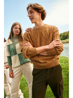 Trendyol - Man Brown Sweater
