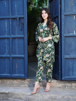 DIMPLE DESIGN STUDIO - Dark Green Glaze Co-Ord (Set of 2)