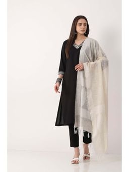 Biba - Women White Poly Cotton Dupatta