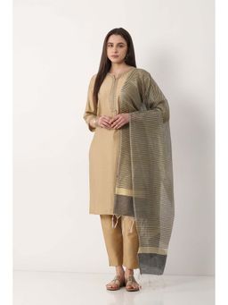 Biba - Women Black Art Silk Stripes Dupatta