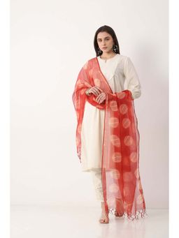 Biba - Women Red Cotton Printed Dupatta