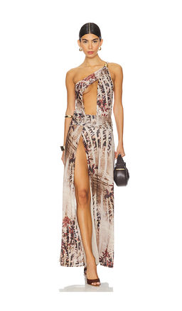 Jaded London - Leopard Maxi Ruffle Dress