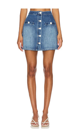 L'AGENCE - Kris Button Front Mini Skirt