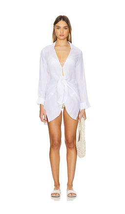 PQ - X Haleyy Baylee Linen Millie Tie Cover Up