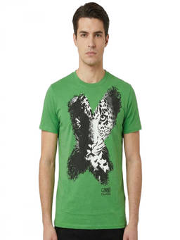 Cavalli Class - Green Graphic Logo Print T-Shirt