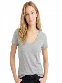 J.Crew - Grey V-Neck Slim Fit T-Shirt
