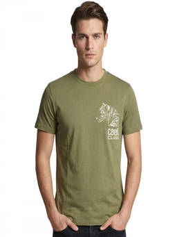 Cavalli Class - Olive Logo Print T-Shirt
