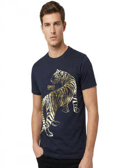 Cavalli Class - Navy Blue Graphic Logo Print T-Shirt