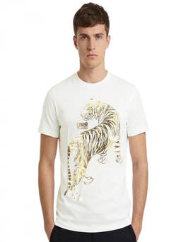 Cavalli Class - White Graphic Logo Print T-Shirt