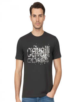 Cavalli Class - Black Crewneck Logo T-Shirt