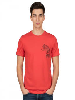 Cavalli Class - Red Logo Print T-Shirt