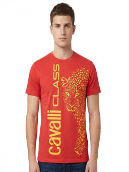 Cavalli Class - Red Printed Logo T-Shirt