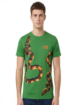 Cavalli Class - Green Graphic Logo Print T-Shirt