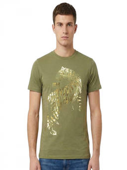 Cavalli Class - Green Graphic Logo Print T-Shirt