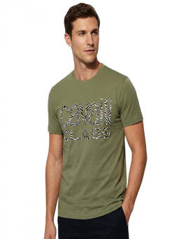 Cavalli Class - Green Crewneck Printed Logo T-Shirt