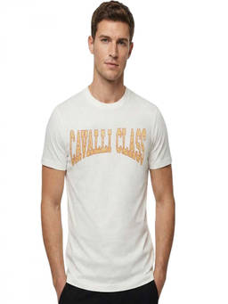 Cavalli Class - White Crewneck Logo T-Shirt
