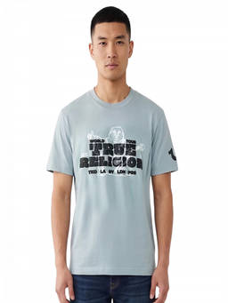 True Religion - Blue Puff Print Logo T-Shirt (3XL)