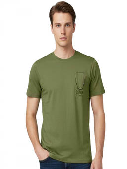 Cavalli Class - Olive Crewneck Printed T-Shirt