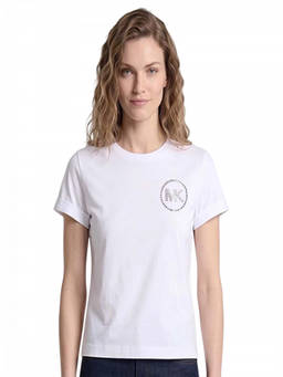 Michael Kors - White Embellished Logo T-Shirt