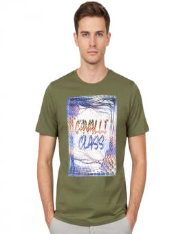 Cavalli Class - Olive Crewneck Graphic T-Shirt