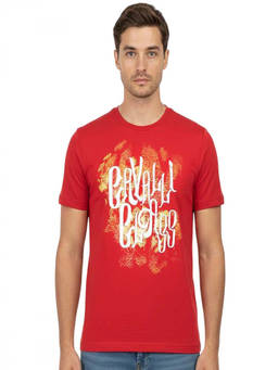 Cavalli Class - Red Graphic Logo Print T-Shirt