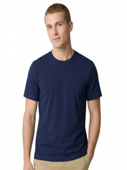 J.Crew - Navy Blue Cotton Solid T-Shirt