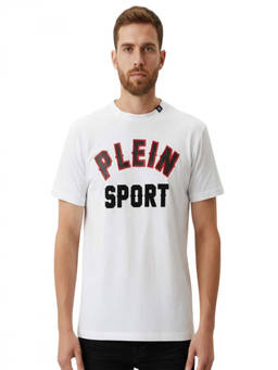 Plein Sport - White Crewneck Printed T-Shirt