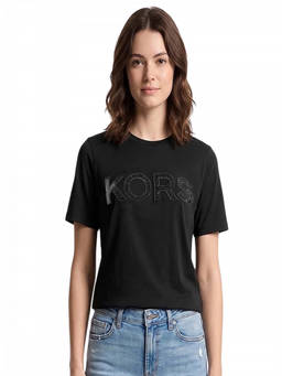 Michael Kors - Black Crew Neck Sequin Logo T-Shirt