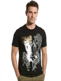 Cavalli Class - Black Logo Print T-Shirt