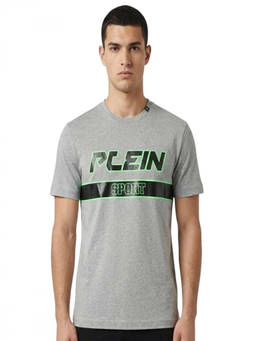 Plein Sport - Grey Logo Print T-Shirt