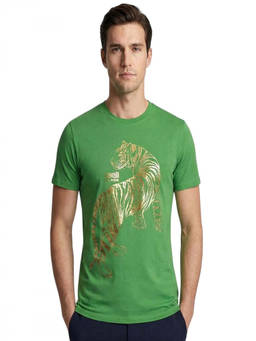 Cavalli Class - Green Graphic Logo Print T-Shirt