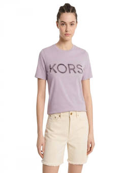 Michael Kors - Light Purple Crew Neck Logo T-Shirt