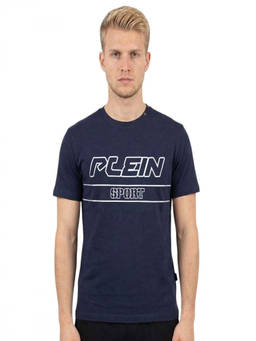 Plein Sport - Navy Blue Logo Print T-Shirt