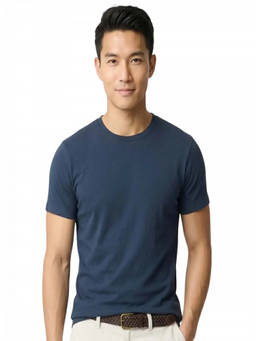 J.Crew - Navy Blue Solid Cotton T-Shirt