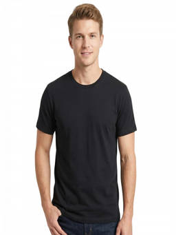 J.Crew - Black Solid Cotton T-Shirt