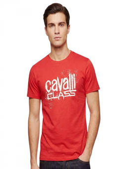Cavalli Class - Red Logo Print T-Shirt