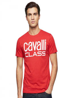Cavalli Class - Red Logo Print T-Shirt