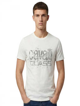 Cavalli Class - White Crewneck Logo T-Shirt